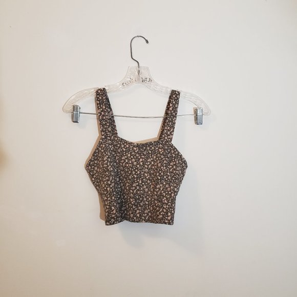 John Galt Floral Caged Crop Top OS - Picture 1 of 5